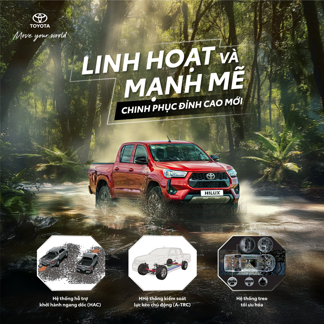 HILUX: UY MÃNH ĐẦY TỰ TIN - NĂNG ĐỘNG ĐẦY LINH HOẠT